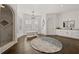 Spa-like bathroom with soaking tub and walk-in shower at 4571 Columns Se Dr, Marietta, GA 30067