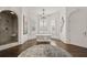 Luxurious bathroom with soaking tub, walk-in shower, and hardwood floors at 4571 Columns Se Dr, Marietta, GA 30067