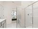 Modern bathroom with a large shower and soaking tub at 600 Silver Moon Dr # 08, Loganville, GA 30052
