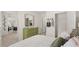 Cozy bedroom with a view into the living room at 600 Silver Moon Dr # 08, Loganville, GA 30052