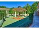 Landscaped garden with gazebo and fountain at 5326 Presley Pl, Douglasville, GA 30135