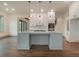 Large kitchen island with seating and a marble countertop at 987 Kora Sw Dr, Marietta, GA 30064