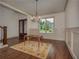 Formal dining room with hardwood floors and chandelier at 987 Kora Sw Dr, Marietta, GA 30064