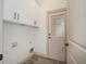 Bright laundry room with upper cabinets and built in shelving at 987 Kora Sw Dr, Marietta, GA 30064