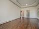 Main bedroom with hardwood floors and access to ensuite bathroom at 987 Kora Sw Dr, Marietta, GA 30064