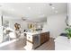 Modern kitchen island with white quartz countertop and stainless steel dishwasher at 428 10Th St, Auburn, GA 30011