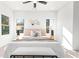 Spacious main bedroom with king bed and large windows at 428 10Th St, Auburn, GA 30011