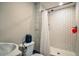 Clean bathroom with a hexagon tiled shower at 340 Sir Richard Ct, Jonesboro, GA 30236