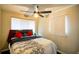 Bedroom with ceiling fan and hardwood floors at 340 Sir Richard Ct, Jonesboro, GA 30236