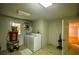 Functional laundry room with washer, dryer and exterior access at 340 Sir Richard Ct, Jonesboro, GA 30236