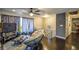 Open living area with hardwood floors, fireplace and loft view at 340 Sir Richard Ct, Jonesboro, GA 30236