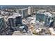 Aerial view of Buckhead Atlanta, showcasing luxurious high-rise residential buildings and vibrant street life at 3107 Peachtree Ne Rd # 1504, Atlanta, GA 30305