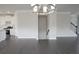 Bright dining room with hardwood floors and kitchen view at 577 Fundao Ln # 14, Lawrenceville, GA 30046