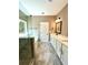 Double vanity bathroom with a soaking tub and walk-in shower at 22 Stratford Way, Kingston, GA 30145