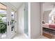 Bathroom with shower and view into a bedroom at 110 Sheridan Ne Dr, Atlanta, GA 30305