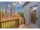 Back deck with view of private backyard and trees at 2174 Avion Way # 11, Chamblee, GA 30341