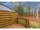 Wooden deck with privacy wall and backyard view at 2174 Avion Way # 11, Chamblee, GA 30341