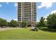 Luxury high-rise building with manicured lawn at 750 Park Ne Ave # 6S, Atlanta, GA 30326