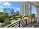 Panoramic city views from private balcony at 750 Park Ne Ave # 6S, Atlanta, GA 30326