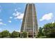 Highrise building with classic architecture and landscaping at 750 Park Ne Ave # 6S, Atlanta, GA 30326