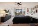 Main bedroom with a king-size bed and city views at 750 Park Ne Ave # 6S, Atlanta, GA 30326