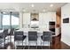 Modern kitchen island with seating for four at 3344 Peachtree Ne Rd # 3902, Atlanta, GA 30326