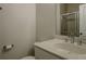 Clean bathroom with a large shower and modern vanity at 517 Whitlox Nw Rd, Atlanta, GA 30318