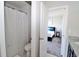 Bathroom with shower/tub combo, toilet, and vanity at 2532 Ozella Sw Pl, Atlanta, GA 30331