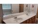 Double vanity bathroom with a large mirror at 3364 Joseph Nw Dr, Acworth, GA 30101