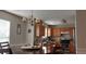 Spacious dining area with a large table and chandelier at 3364 Joseph Nw Dr, Acworth, GA 30101