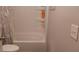 Small bathroom with tub/shower combo and neutral decor at 3364 Joseph Nw Dr, Acworth, GA 30101