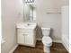 Clean bathroom with a toilet, vanity sink, and bathtub at 6756 Blackstone Pl # 6, Mableton, GA 30126