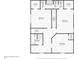 Second floor plan featuring three bedrooms and two bathrooms at 3483 Conley St, College Park, GA 30337