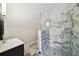 Bathroom with a large walk-in shower and marble tile at 3483 Conley St, College Park, GA 30337