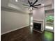 Spacious living room featuring hardwood floors and a fireplace at 1400 Village Creek Se Cir # 12A, Atlanta, GA 30316