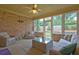 Bright sunroom featuring comfortable seating and access to backyard at 252 Madison Park Dr, Grayson, GA 30017