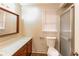 Bathroom with vanity, toilet, and shower at 2848 Creekwood Dr, Snellville, GA 30078