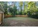 Private backyard with wooden fence and lush trees at 2519 Brentwood Rd, Decatur, GA 30032