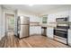 Modern kitchen with stainless steel appliances and granite countertops at 2519 Brentwood Rd, Decatur, GA 30032