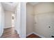 Laundry room with built-in shelving and vinyl flooring at 2519 Brentwood Rd, Decatur, GA 30032