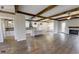Open concept main living area with kitchen and fireplace at 542 Little Vine Church Rd, Villa Rica, GA 30180