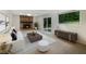 Finished basement with a stone fireplace and sliding door access at 2140 Fern Valley Sw Dr, Atlanta, GA 30331