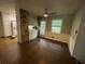 Dining area with access to back deck and unique wall art at 612 Mincey Woods Ct, Stone Mountain, GA 30087