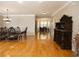 Formal dining room with hardwood floors and a large table at 249 Chadwyck Ln, Canton, GA 30115