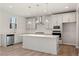 Modern kitchen with white shaker cabinets and island at 29 Riverbirch Ct, Dallas, GA 30157