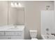 Bathroom with single vanity, toilet and bathtub at 29 Riverbirch Ct, Dallas, GA 30157
