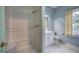 Clean bathroom with shower, toilet, and vanity with storage at 45 Latimer Nw Ln, Cartersville, GA 30121