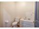 Simple half bathroom with toilet and vanity at 45 Latimer Nw Ln, Cartersville, GA 30121