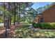 Side yard with walkway and landscaping at 45 Latimer Nw Ln, Cartersville, GA 30121