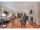 Spacious living room with hardwood floors, fireplace and antique furniture at 45 Latimer Nw Ln, Cartersville, GA 30121